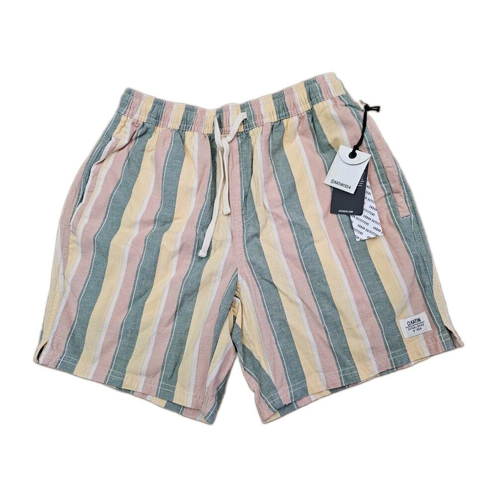 Katin Huckberry York Shorts Men’s SM Striped Dark Clay Surf Beach Outdoor Wear